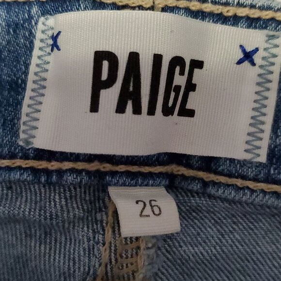 Paige Verdugo Medium Wash Mid Rise Crop Casual Trendy Skinny Jeans W 26 - Picture 10 of 11